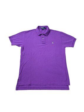 Polo Ralph Lauren Men’s Purple Short Sleeve Cotton Polo Shirt Size Medium